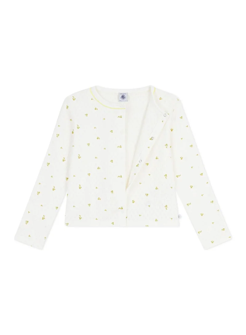 Petit Bateau Children's floral print cotton cardigan